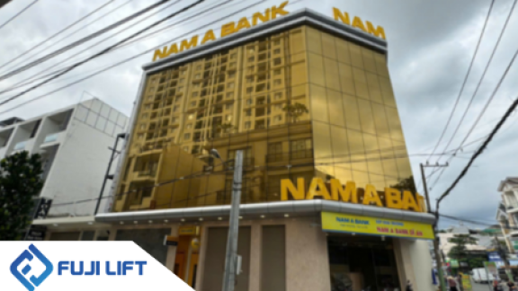 Lắp đặt thi công thang máy tải khách tại Ngân hàng Nam Á Bank Dĩ An - Bình Dương