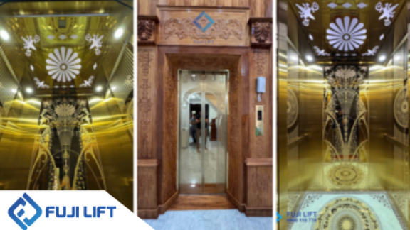 Thi công thang máy hiện đại cabin gỗ ở Tuy Hoà, Phú Yên