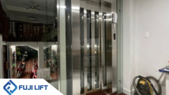 Thi công lắp đặt thang máy kính cửa 4 cánh phường Tân Định, quận 1