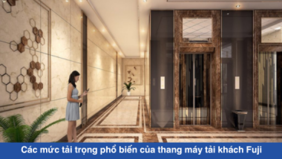 Các mức tải trọng phổ biến của thang máy tải khách Fuji