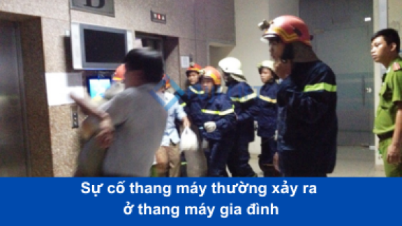 Sự cố thang máy thường xảy ra ở thang máy gia đình nhiều nhất
