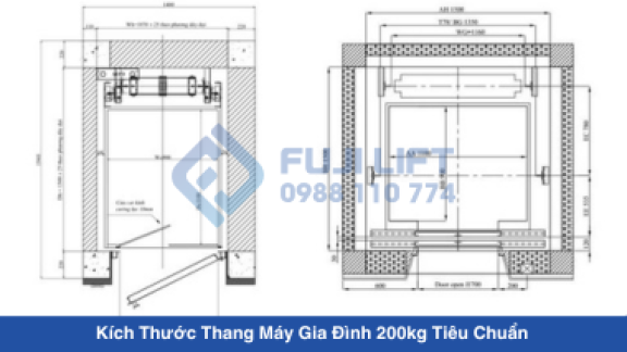 Kích Thước Thang Máy Gia Đình 200kg Tiêu Chuẩn – Tư Vấn Thiết Kế & Lắp Đặt Kích Thước Thang Máy Gia Đình 200kg Tiêu Chuẩn – Tư Vấn Thiết Kế & Lắp Đặt