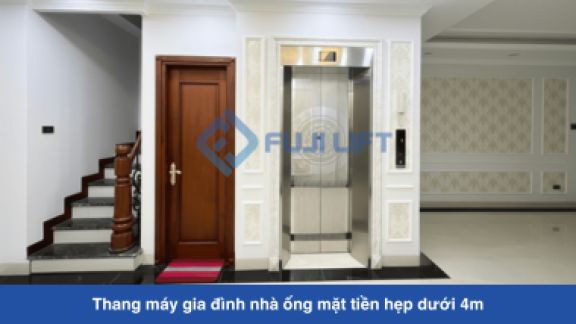 Thang máy gia đình nhà ống mặt tiền hẹp dưới 4m