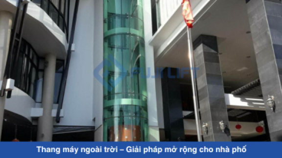 Thang máy ngoài trời – Giải pháp mở rộng cho nhà phố